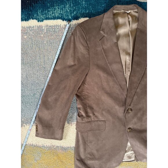 VTG Orvis Mens Suede Leather Blazer Jacket 42L Light Brown 90s Western Ranch USA - Picture 15 of 15